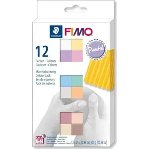 Пластика полимерная Staedtler Fimo Soft 12×25 г пастельные цвета