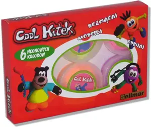 Пластилин Sellmar COOL KITEK CK6 неон, набор 6 цветов