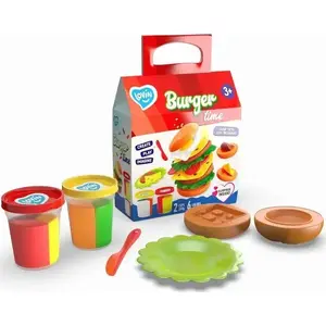 Creative Play Dough Set Okto Burger Time — play dough kit for making burger shapes, includes molds and tools