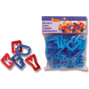 Moulds JOVI alphabet letter cutters set 199599 — plastic letter-shaped cookie and clay cutters