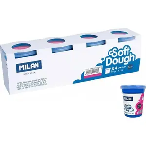 Modeling Dough Set Milan Ciastolina Basic 116 g – 4 jars, pink