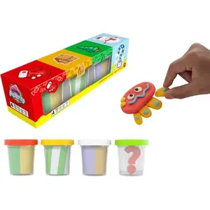 Modeling clay set Swede Masa plastyczna z niespodzianką — 4 colors, creative play set