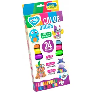 Modelēšanas plastilīna komplekts Maksik OKTO 24 krāsas — bērnu veidošanas komplekts