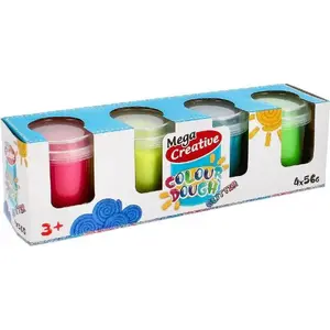 Art and craft modeling clay set mega creative MASA PLASTYCZ BROK 4 colours, tub packaging