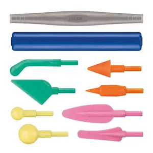 Modelling spatula set Milan 2 handles + 8 plastic tips, 8 pcs, pack dimensions 100×15×170 mm