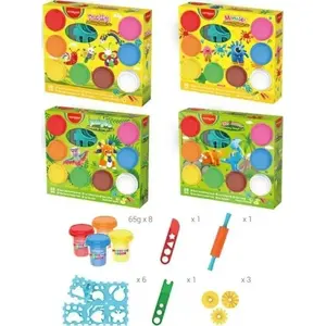 Modeling Clay Set Keyroad Ciastolina, 8 × 65 g tubs, tools and molds, assorted colors
