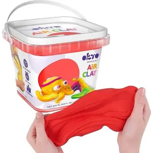 Air Clay Set Memory Solution — lightweight red modelling dough, 910 ml