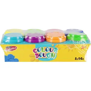 Art modeling dough set Mega Creative MASA PLASTYCZ 8 colors, 56 g each, plastic tube packaging