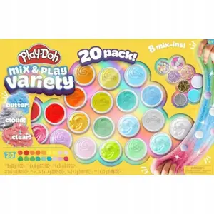 Набор пластилина Play-Doh Mix & Play Variety 20 шт. от Play-Doh — 20 баночек разных цветов