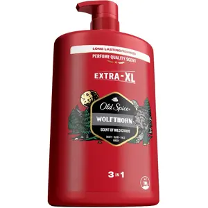 Гель для душа Old Spice Wolfthorn 1 л 3 в 1 с помпой — для тела, лица и волос