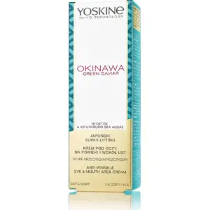 Крем для глаз Yoskine Okinawa Green Caviar, 15 мл — увлажняющее средство для зоны вокруг глаз