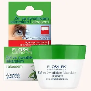 Eye care gel with eyebright and aloe for eyelids Floslek 10 g jar
