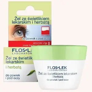 Eye care gel with eyebright and tea for eyelids Floslek 10 g jar