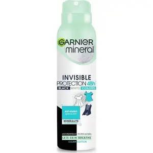Dezodoranta aerosols GARNIER Invisible Protection 48H Clean Cotton sievietēm, 150 ml