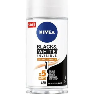 Roll-on dezodorants Nivea BLACK & WHITE INVISIBLE Ultimate Impact 5in1, 50 ml