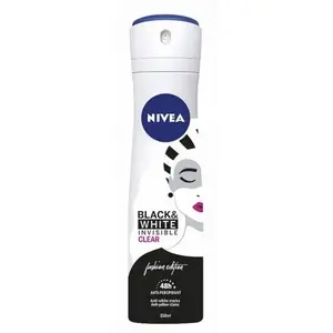 Антиперспирант-спрей Nivea Invisible B&W Clear 150 мл — аэрозоль для защиты от пота