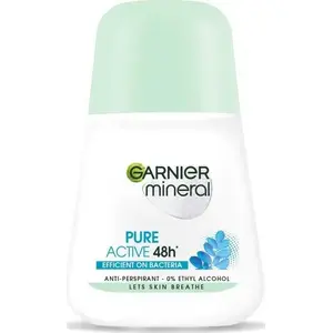 Pretsviedru roll-on GARNIER Pure Active 48h sievietēm, 50 ml