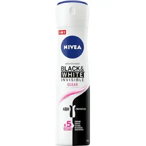 Дезодорант-спрей Nivea Invisible Clear для женщин 150 мл — защита от белых следов, длительная защита