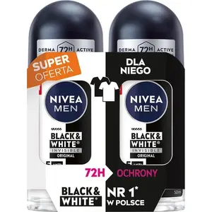 Дезодорант роликовый Nivea Men Duo B&W Invisible Original 2 x 50 мл