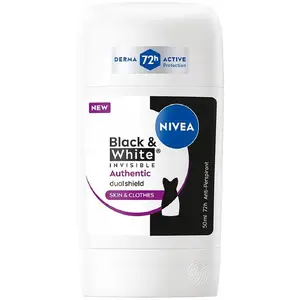 Дезодорант-стик NIVEA Black & White Authentic 50 мл — защита от пятен и длительная защита