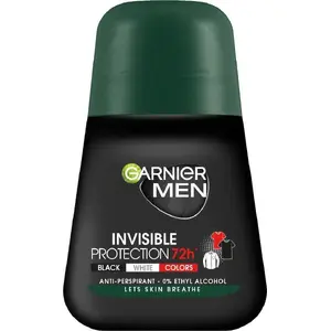 Deodorant roll-on GARNIER Invisible 72h Men, 50 ml — antiperspirant for men
