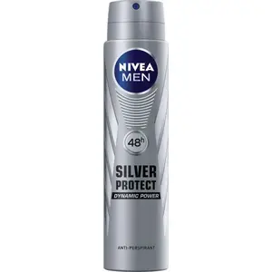 Antiperspirants Nivea Men Silver Protect 48h aerosols 250 ml
