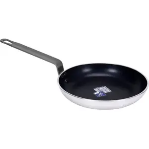 Frying pan YATO YG-00131 — round all-purpose pan, 24 cm diameter, 40 mm height, stainless steel, black