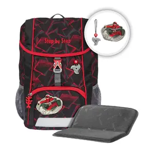 Skolas mugursoma Step by step KID — poliesters daudzkrāsains, 260×170×350 mm