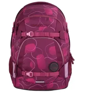 School backpack Coocazoo MATE — Pink polyester, 30×23×44 cm, pattern, PFC-free