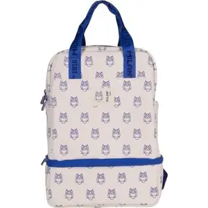 Skolas mugursoma Milan 13,5 l bēšā krāsā — bērnu skolas soma, tilpums 13,5 l