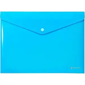 Envelope A4 neon blue, panta plast — document sleeve for A4 sheets