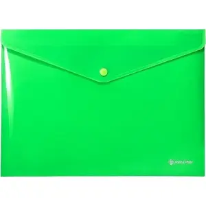 Envelope A4 neon green, panta plast – protective A4 document sleeve