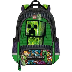 Skolas mugursoma KIDS Minecraft 3D modelis SB10622 — bērnu skolas un ceļojumu mugursoma