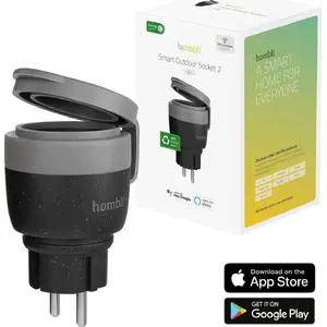 Smart outdoor socket Avanca International BV Hombli V2 — weatherproof outdoor smart plug, black
