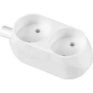 Elektriska dubultā kontaktligzda 16A 250V izjaucama Volteo VT-302-0020 balta