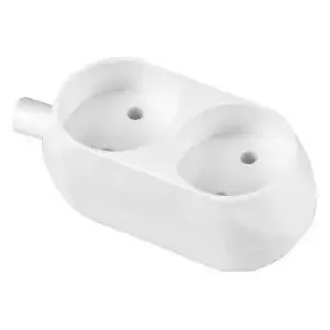 Dubultā kontaktligzda Volteo VT-302-0120, 16A 250V, izjaucama, melna