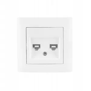 VCX LC 41 dual computer/data socket, white, double outlet
