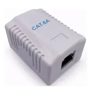 Wall-mounted shielded network socket GEMBIRD 1×RJ45 Category 6A FTP