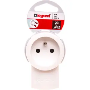 Розетка переносная Legrand 1x с заземлением/защитой для монтажа Helium (50109)