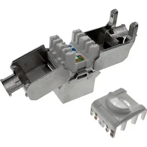 Schneider Electric keystone RJ45 ligzda, bezinstrumentu, ar ekrānu, Cat.6A (MKB-S6A-1)