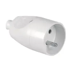 Electrical Socket Volteo single 16A 250V detachable with grounding/earth black