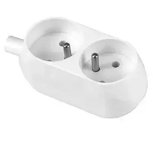Portable double outlet Plastrol GN-270 white — 2x 2P+Z socket for temporary power