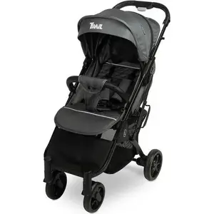Ratiņi Caretero Trail Graphite — pastaiga ratiņi, viegla konstrukcija, kompakti salokāmi