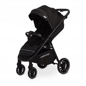 Ratiņi Caretero TERO-5950 — kompakti pilsētas rati, vienvietīgi, melni
