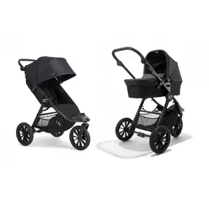 Pram carrycot and stroller frame, baby jogger City Elite2 — gondola Opulent Black