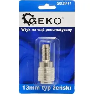 Пневматический штуцер для шланга женский 13 мм GEKO G03411 — блистер