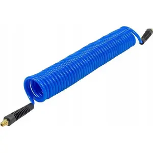 Спиральный полиуретановый шланг для воздуха Forsage 6,5 мм x 10 м с 1/4" резьбовыми штуцерами