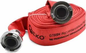 Шланг садовый GEKO G70004 пожарный тканевый 2" (50 мм) 20 м, рабочее давление 8 бар, тяжёлый 5 кг