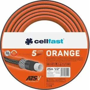 Садовый шланг Cellfast 1/2" (12,7 мм) оранжевый, длина 65 м, модель 15-601