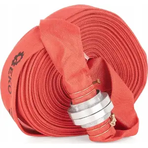 Garden hose GEKO G70035 red fabric 2" (2-inch) 30 m with connectors